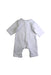 A White Long Sleeve Rompers from Jacadi in size 0-3M for boy. (Back View)