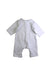 A White Long Sleeve Rompers from Jacadi in size 0-3M for boy. (Back View)