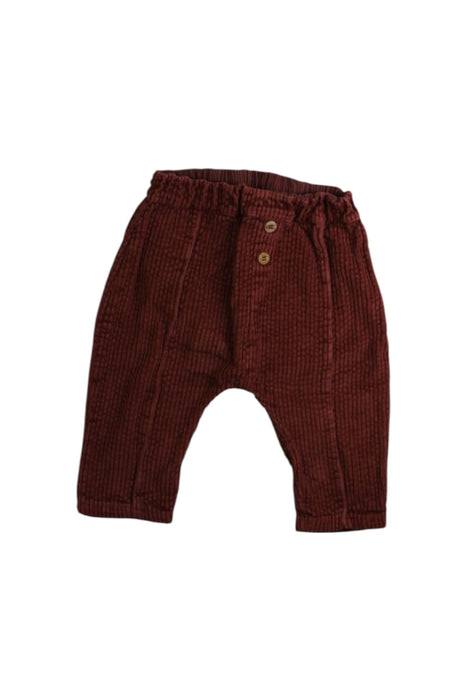 A Burgundy Casual Pants from Buho in size 3-6M for boy. (Front View)