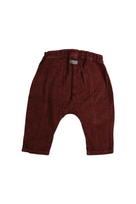 A Burgundy Casual Pants from Buho in size 3-6M for boy. (Back View)