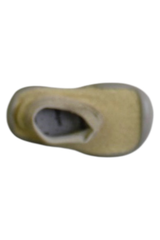 A Yellow Slippers from Collegien in size 12-18M for girl. (Front View)