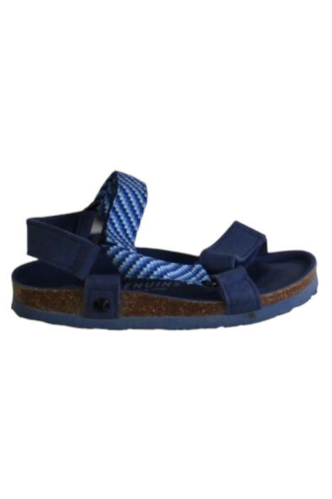 A Navy Sandals from Genuins in size 4T for boy. (Front View)