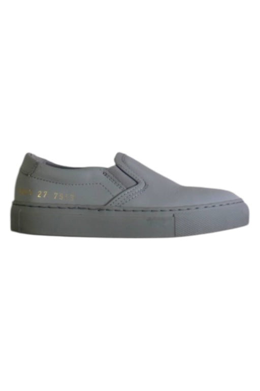 A Grey Slip Ons from Common Projects in size 4T for boy. (Front View)