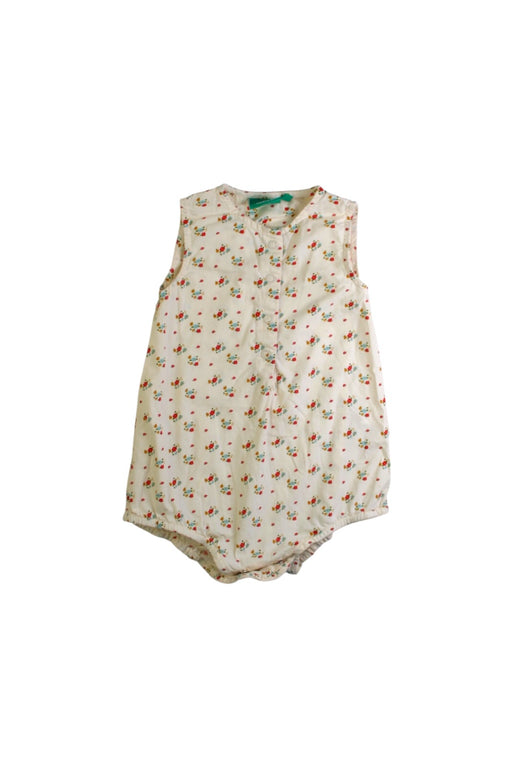 A Beige Sleeveless Rompers from Little Green Radicals in size 18-24M for girl. (Front View)