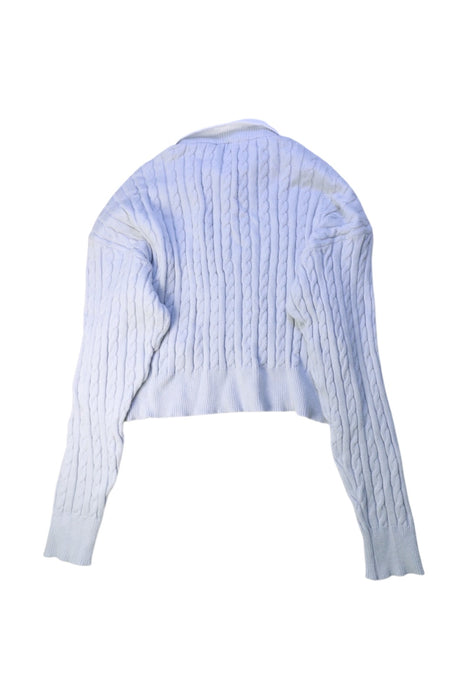 A White Knit Sweaters from Global  Work in size 14Y for girl. (Back View)
