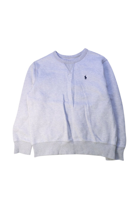 A Grey Crewneck Sweatshirts from Polo Ralph Lauren in size 10Y for boy. (Front View)