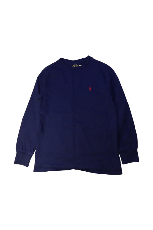 A Navy Long Sleeve T Shirts from Polo Ralph Lauren in size 10Y for boy. (Front View)
