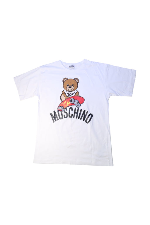 A White Short Sleeve T Shirts from Moschino in size 14Y for girl. (Front View)