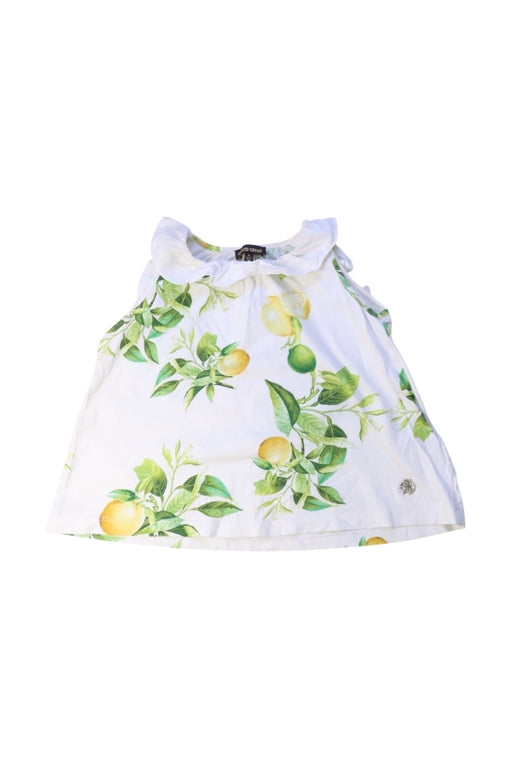 A White Sleeveless Tops from Roberto Cavalli in size 4T for girl. (Front View)