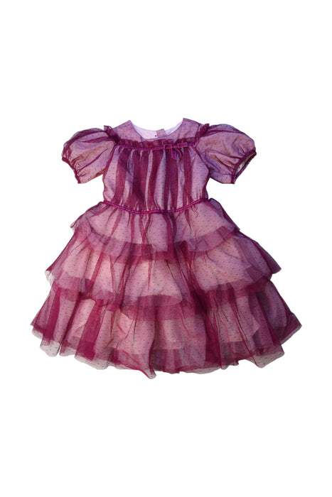 A Purple Short Sleeve Dresses from Janie & Jack in size 6T for girl. (Front View)