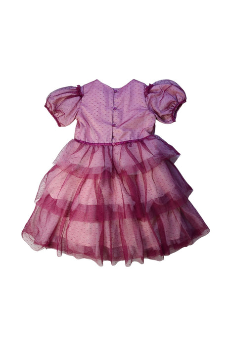 A Purple Short Sleeve Dresses from Janie & Jack in size 6T for girl. (Back View)