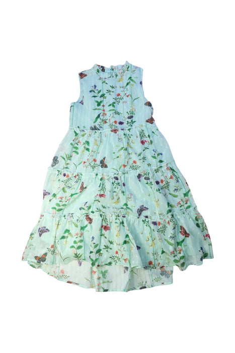 A Green Sleeveless Dresses from Baker by Ted Baker in size 5T for girl. (Front View)