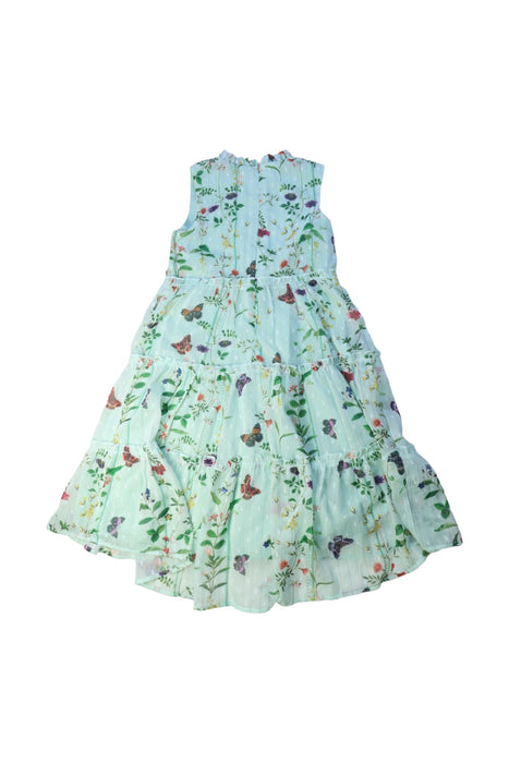 A Green Sleeveless Dresses from Baker by Ted Baker in size 5T for girl. (Back View)