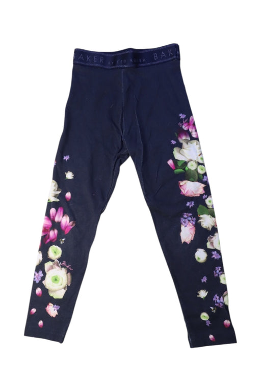 A Navy Leggings from Baker by Ted Baker in size 6T for girl. (Front View)