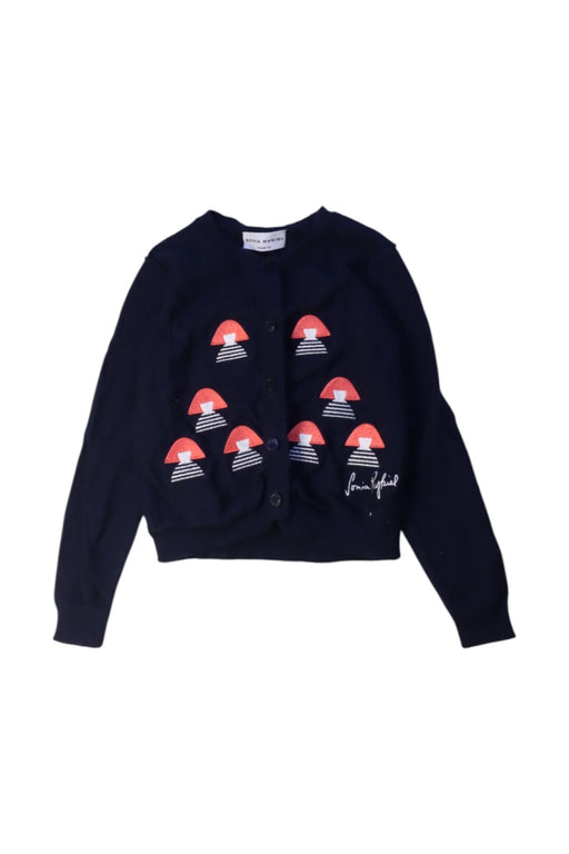 A Navy Cardigans from Sonia Rykiel in size 4T for girl. (Front View)