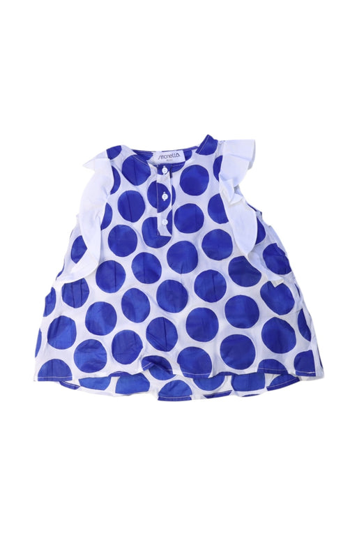 A Blue Sleeveless Tops from Simonetta in size 4T for girl. (Front View)