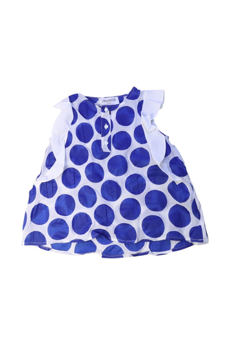 A Blue Sleeveless Tops from Simonetta in size 4T for girl. (Front View)