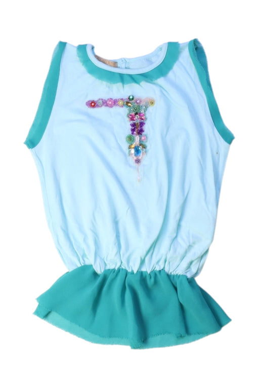 A Blue Sleeveless Tops from Trussardi in size 4T for girl. (Front View)