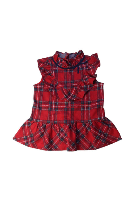 A Red Sleeveless Dresses from Janie & Jack in size 6T for girl. (Front View)