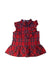 A Red Sleeveless Dresses from Janie & Jack in size 6T for girl. (Front View)