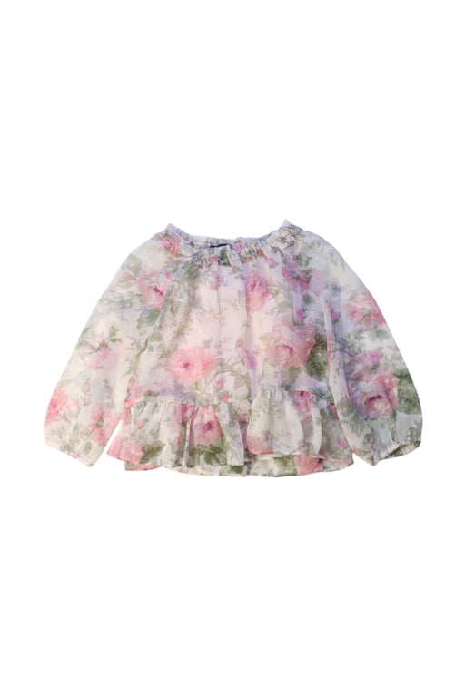 A Pink Long Sleeve Tops from Polo Ralph Lauren in size 2T for girl. (Front View)