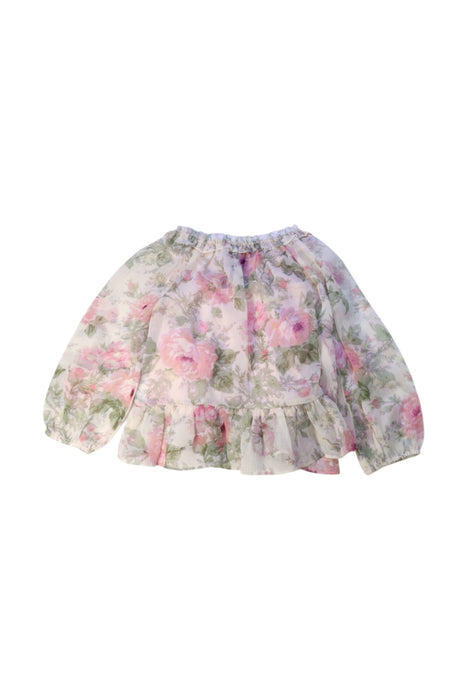 A Pink Long Sleeve Tops from Polo Ralph Lauren in size 2T for girl. (Back View)