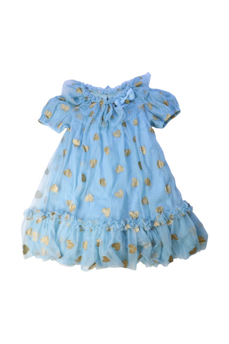 A Blue Short Sleeve Dresses from Angel's Face in size 6T for girl. (Front View)