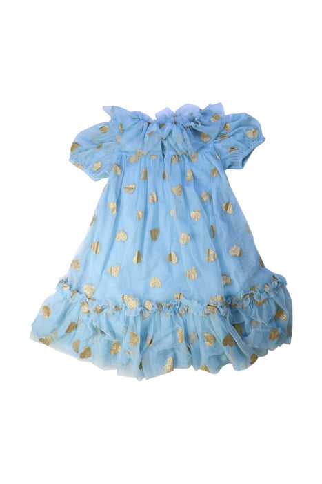 A Blue Short Sleeve Dresses from Angel's Face in size 6T for girl. (Back View)