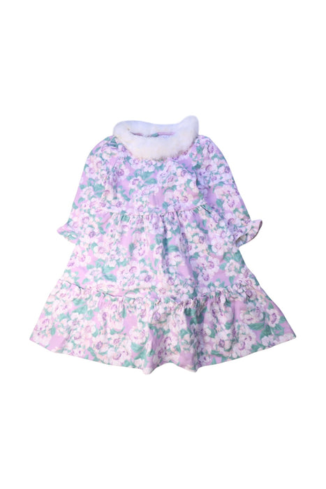 A Multicolour Long Sleeve Dresses from Janie & Jack in size 6T for girl. (Front View)