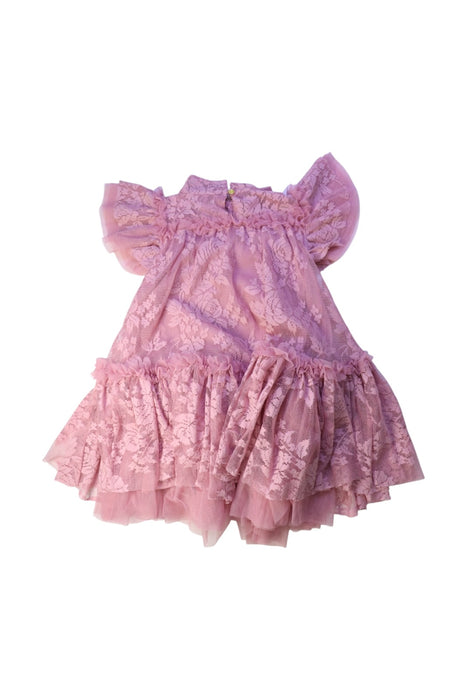 A Pink Sleeveless Dresses from Angel's Face in size 5T for girl. (Back View)
