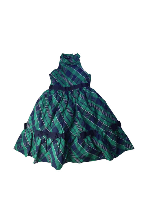 A Green Sleeveless Dresses from Janie & Jack in size 5T for girl. (Front View)