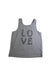 A Grey Sleeveless Tops from IKKS in size 4T for girl. (Front View)
