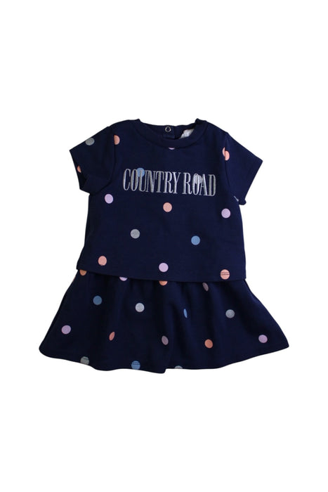 A Navy Short Sleeve Dresses from Country Road in size 12-18M for girl. (Front View)
