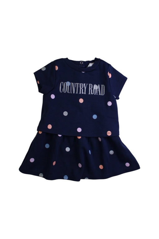 A Navy Short Sleeve Dresses from Country Road in size 12-18M for girl. (Front View)