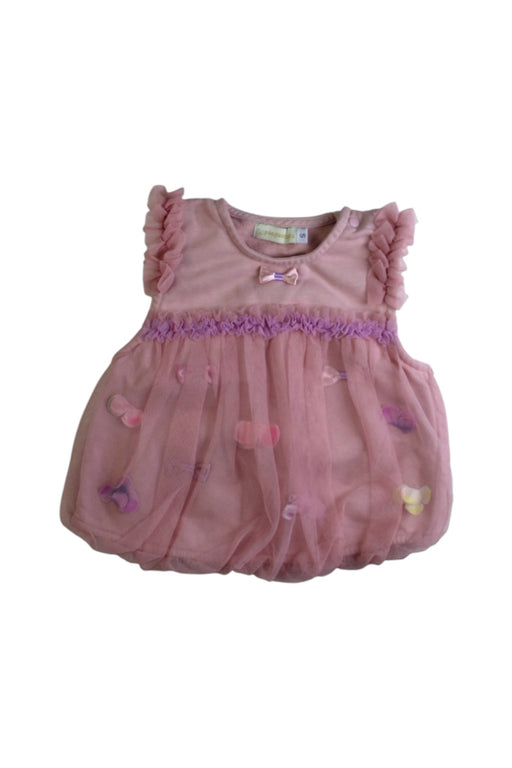 A Pink Vests from panpantutu in size 12-18M for girl. (Front View)