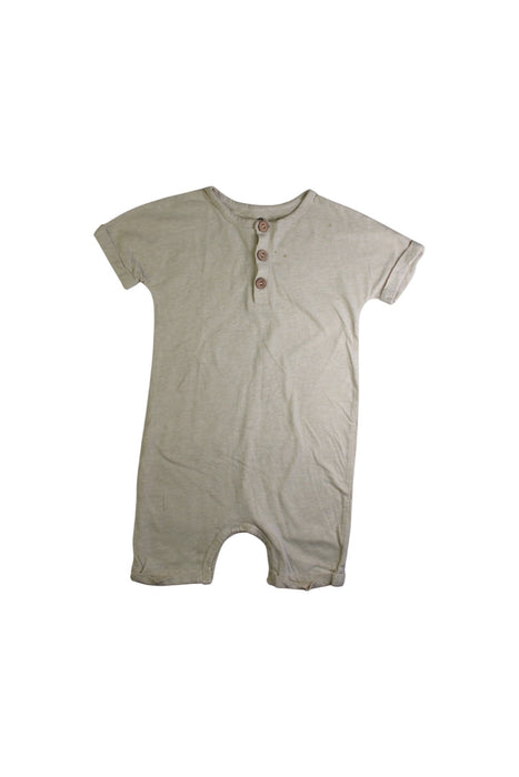A Beige Short Sleeve Rompers from minimalist bb in size 2T for boy. (Front View)