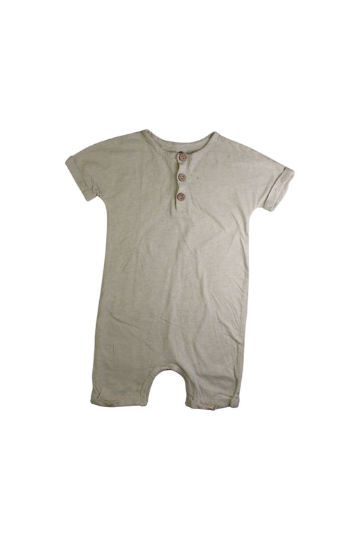 A Beige Short Sleeve Rompers from minimalist bb in size 2T for boy. (Front View)