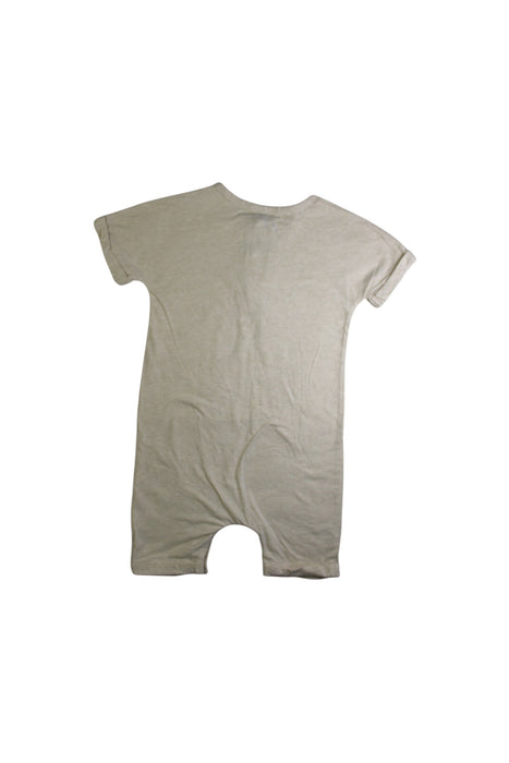 A Beige Short Sleeve Rompers from minimalist bb in size 2T for boy. (Back View)