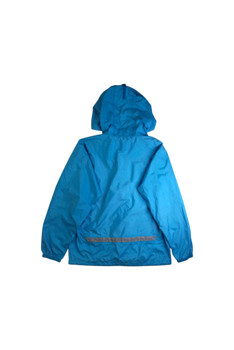 A Blue Rain Jackets from Mont-bell in size 11Y for boy. (Back View)