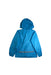 A Blue Rain Jackets from Mont-bell in size 11Y for boy. (Back View)