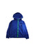 A Blue Rain Jackets from Mont-bell in size 11Y for boy. (Front View)
