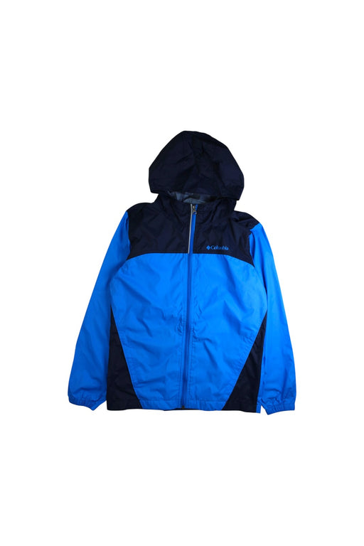 A Blue Rain Jackets from Columbia in size 10Y for boy. (Front View)