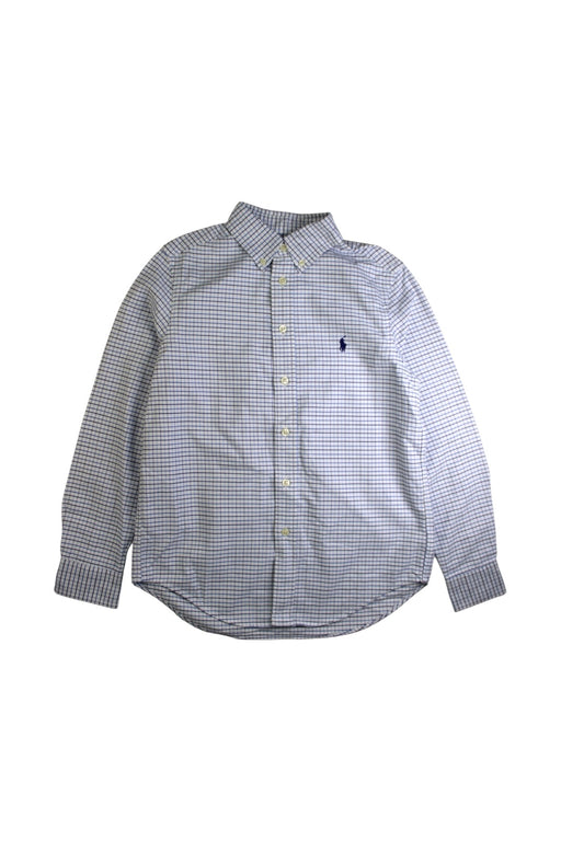 A Blue Long Sleeve Shirts from Ralph Lauren in size 12Y for boy. (Front View)