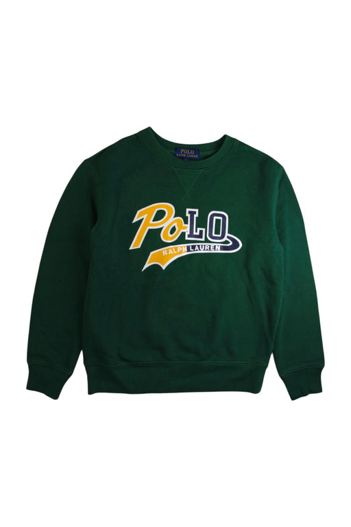 A Green Crewneck Sweatshirts from Polo Ralph Lauren in size 8Y for boy. (Front View)
