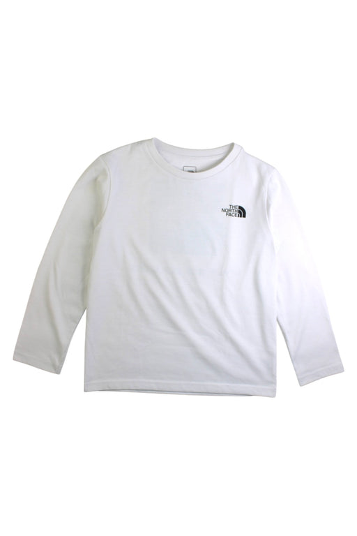 A White Long Sleeve T Shirts from The North Face in size 7Y for boy. (Front View)