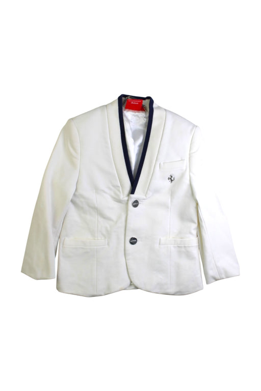 A White Blazers from Ferrari in size 4T for boy. (Front View)