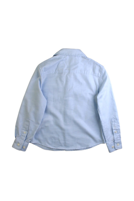 A Blue Long Sleeve Shirts from Cyrillus in size 4T for boy. (Back View)