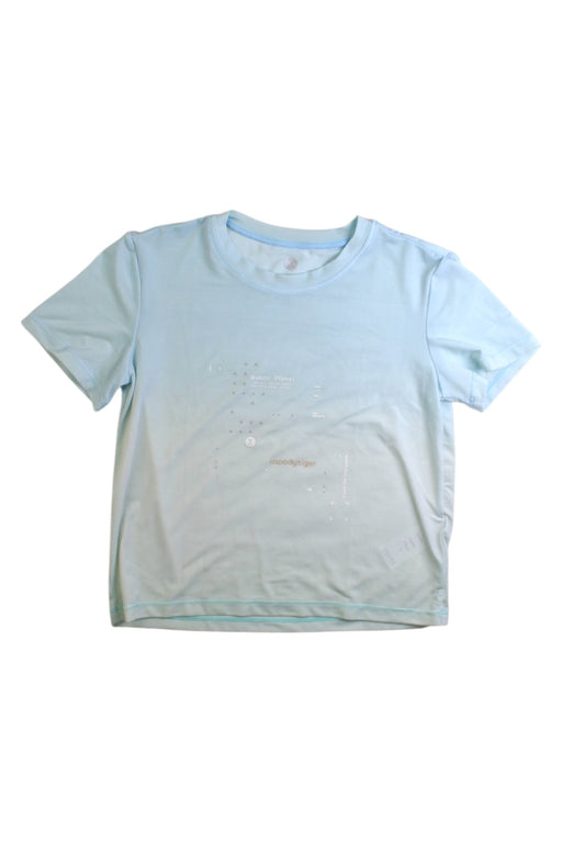 A Blue Short Sleeve T Shirts from Moody Tiger in size 4T for girl. (Front View)