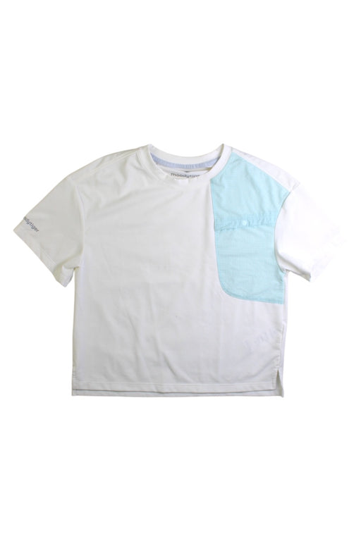 A White Short Sleeve T Shirts from Moody Tiger in size 4T for girl. (Front View)