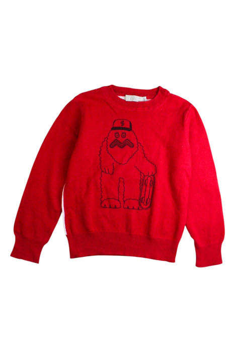 A Red Crewneck Sweatshirts from Stella McCartney in size 4T for boy. (Front View)